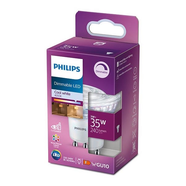 LED Prigušiva žarulja Philips GU10/3W/230V 4000K CRI 90