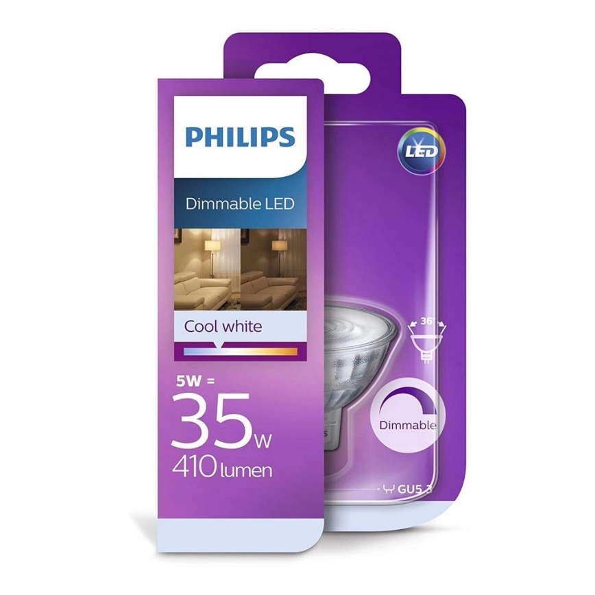 LED Prigušiva žarulja Philips GU5,3/5W/12V 4000K