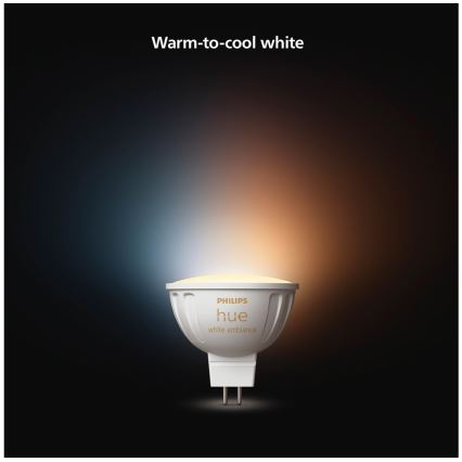 LED Prigušiva žarulja Philips Hue White Ambiance GU5,3/MR16/5,1W/12V 2200-6500K