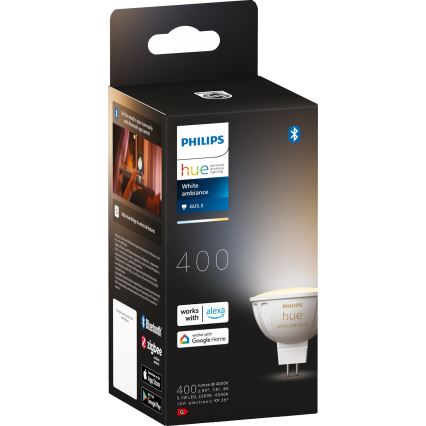 LED Prigušiva žarulja Philips Hue White Ambiance GU5,3/MR16/5,1W/12V 2200-6500K