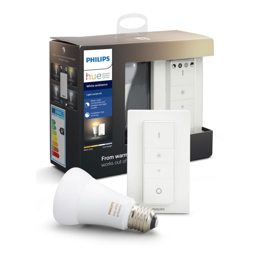 LED Prigušiva žarulja Philips Hue WHITE AMBIANCE 1xE27/8,5W/230V 2200-6500K + DU