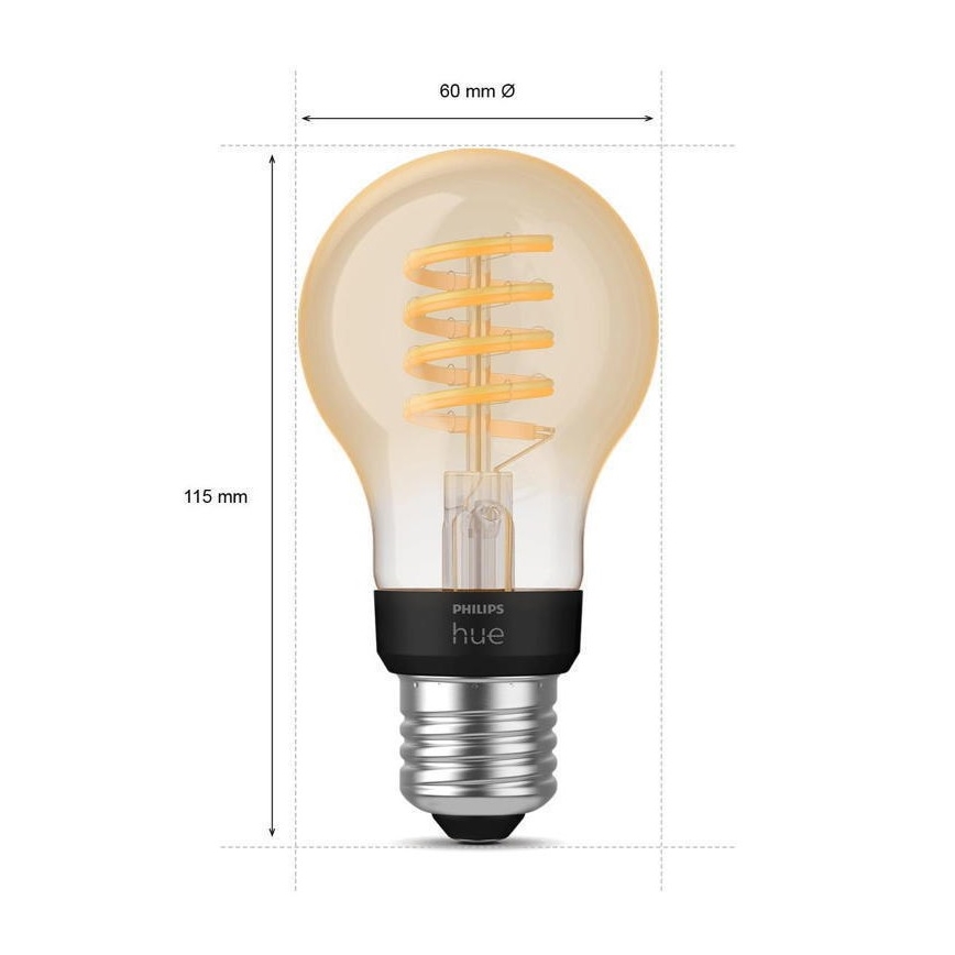 LED Prigušiva žarulja Philips Hue WHITE AMBIANCE A60 E27/7W/230V 2200-4500K