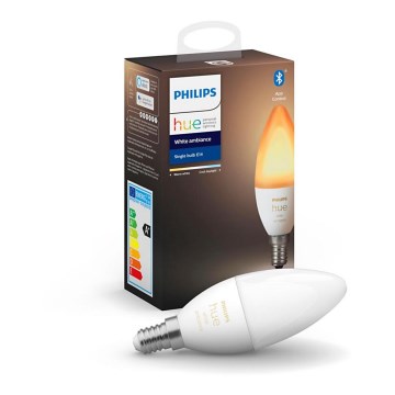 LED Prigušiva žarulja Philips Hue WHITE AMBIANCE B39 E14/5,2W/230V 2200K - 6500K