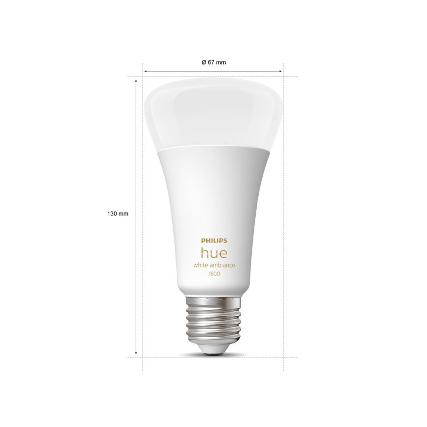 LED Prigušiva žarulja Philips Hue WHITE AMBIANCE E27/13W/230V 2200-6500K