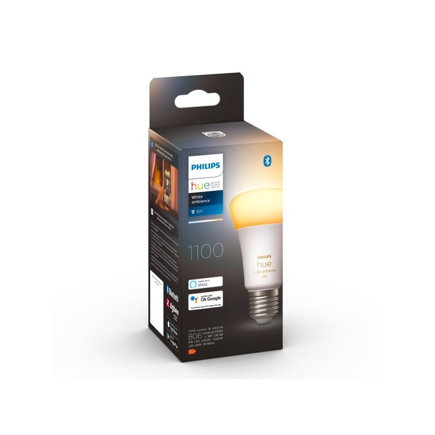 LED Prigušiva žarulja Philips Hue WHITE AMBIANCE E27/8W/230V 2200-6500K