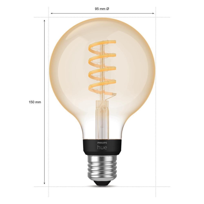 LED Prigušiva žarulja Philips Hue WHITE AMBIANCE G93 E27/7W/230V 2200-4500K