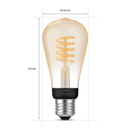 LED  Prigušiva žarulja Philips Hue WHITE AMBIANCE ST64 E27/7W/230V 2200-4500K