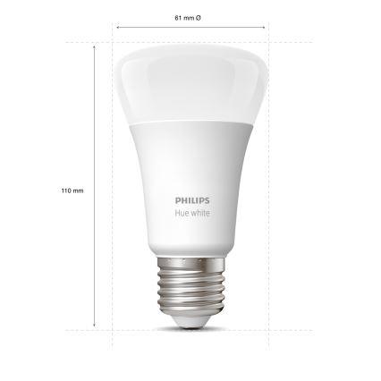 LED Prigušiva žarulja Philips Hue WHITE E27/9W/230V 2700K