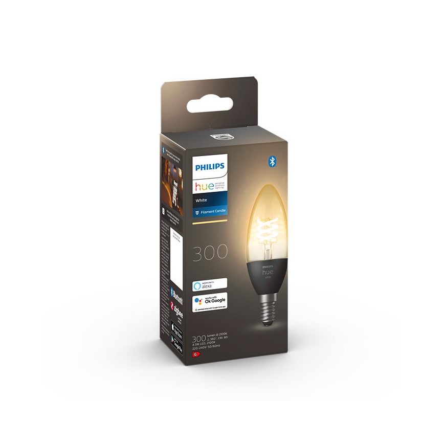 LED Prigušiva žarulja Philips Hue WHITE FILAMENT E14/4,5W/230V 2100K