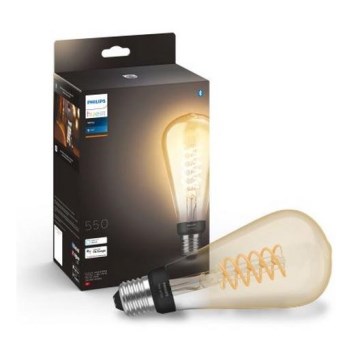 LED Prigušiva žarulja Philips Hue WHITE FILAMENT ST72 E27/7W/230V 2100K