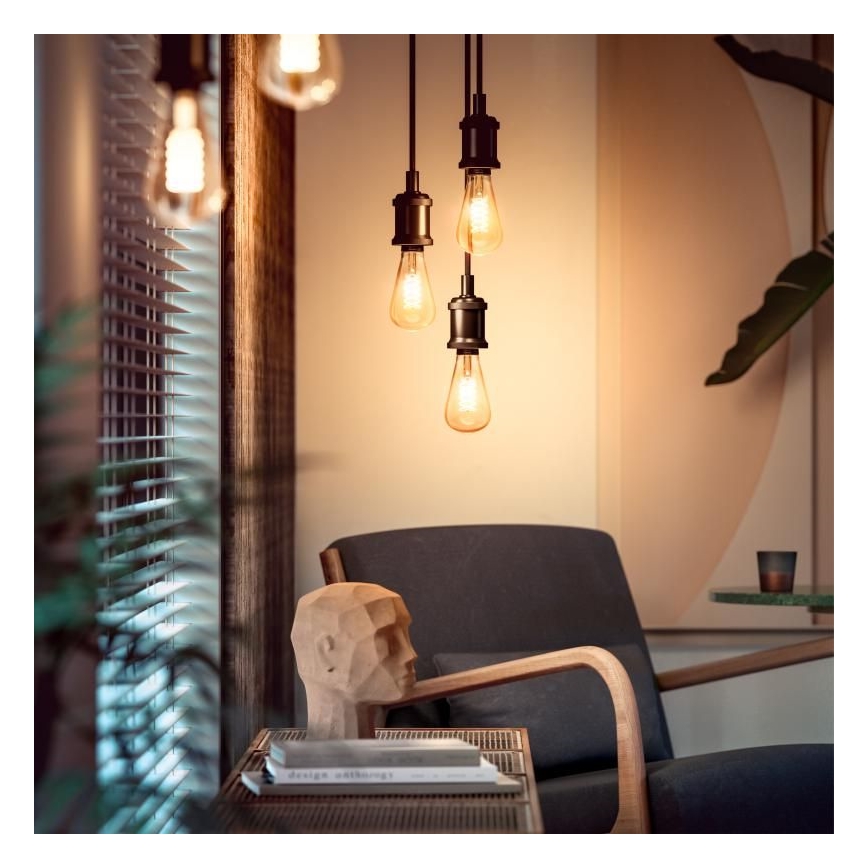 LED Prigušiva žarulja Philips Hue WHITE FILAMENT ST72 E27/7W/230V 2100K