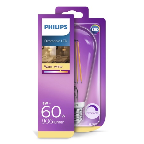 LED prigušiva žarulja Philips VINTAGE E27/8W/230V