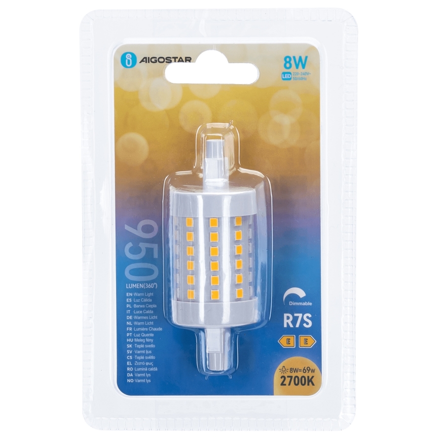 LED Prigušiva žarulja R7s/8W/230V 2700K - Aigostar