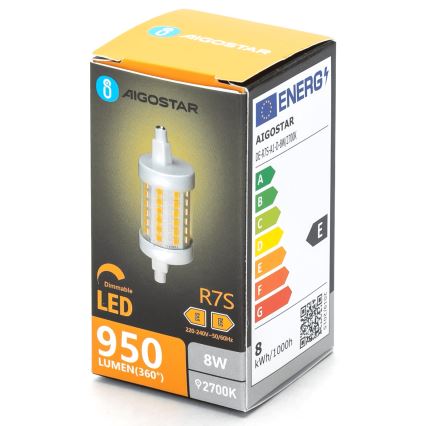 LED Prigušiva žarulja R7s/8W/230V 2700K - Aigostar