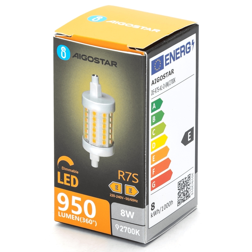 LED Prigušiva žarulja R7s/8W/230V 2700K - Aigostar