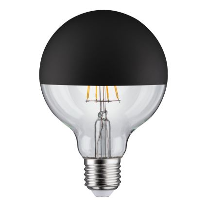 LED Prigušiva žarulja sa zrcalnom kalotom GLOBE G95 E27/6,5W/230V 2700K crna - Paulmann 28676