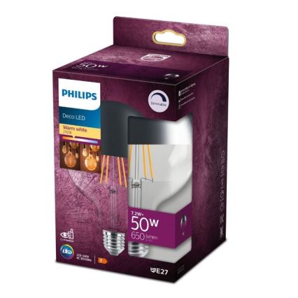 LED Prigušiva žarulja sa zrcalnom kalotom DECO Philips G125 E27/7,2W/230V 2700K