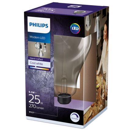 LED prigušiva žarulja SMOKY VINTAGE Philips A160 E27/6,5W/230V 4000K