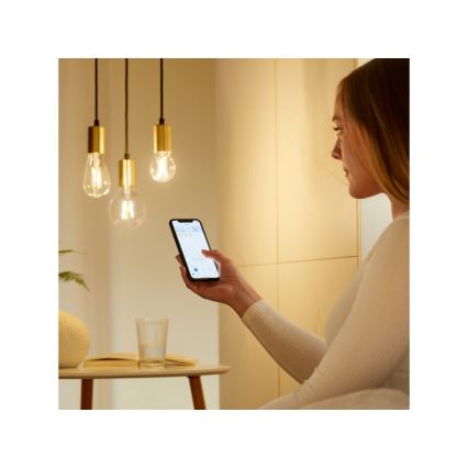 LED Prigušiva žarulja FILAMENT ST64 E27/6,7W/230V 2700-6500K CRI 90 Wi-Fi - WiZ