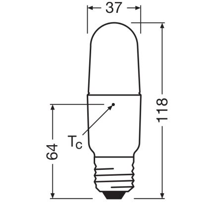 LED prigušiva žarulja STICK E27/8,5W/230V 4000K - Osram