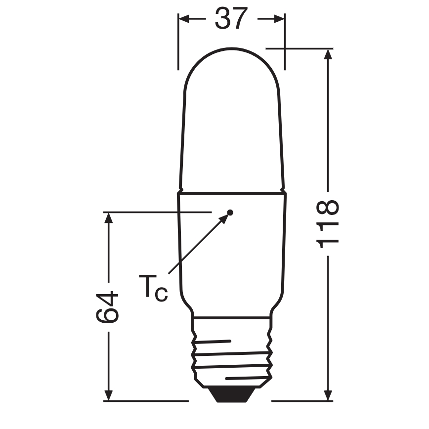 LED prigušiva žarulja STICK E27/8,5W/230V 4000K - Osram