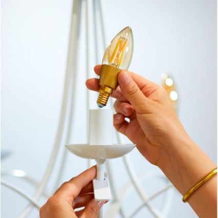 LED Prigušiva žarulja VINTAGE FILAMENT C35 E14/4,9W/230V 2000-5000K CRI 90 Wi-Fi - WiZ