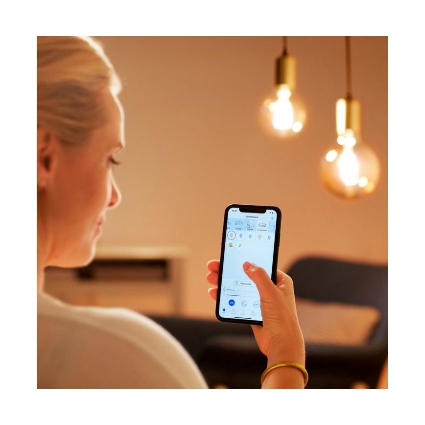 LED Prigušiva žarulja VINTAGE FILAMENT C35 E14/4,9W/230V 2000-5000K CRI 90 Wi-Fi - WiZ