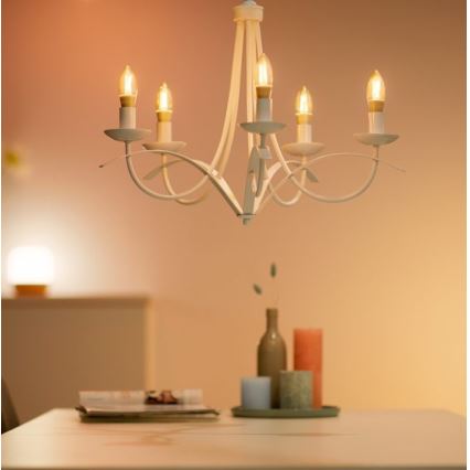 LED Prigušiva žarulja VINTAGE FILAMENT C35 E14/4,9W/230V 2000-5000K CRI 90 Wi-Fi - WiZ