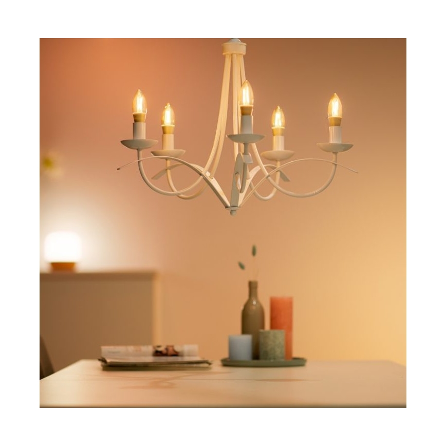 LED Prigušiva žarulja VINTAGE FILAMENT C35 E14/4,9W/230V 2000-5000K CRI 90 Wi-Fi - WiZ