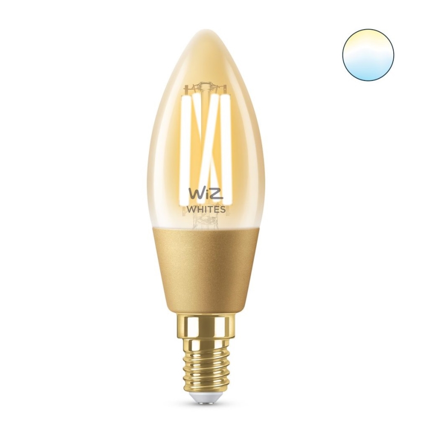 LED Prigušiva žarulja VINTAGE FILAMENT C35 E14/4,9W/230V 2000-5000K CRI 90 Wi-Fi - WiZ