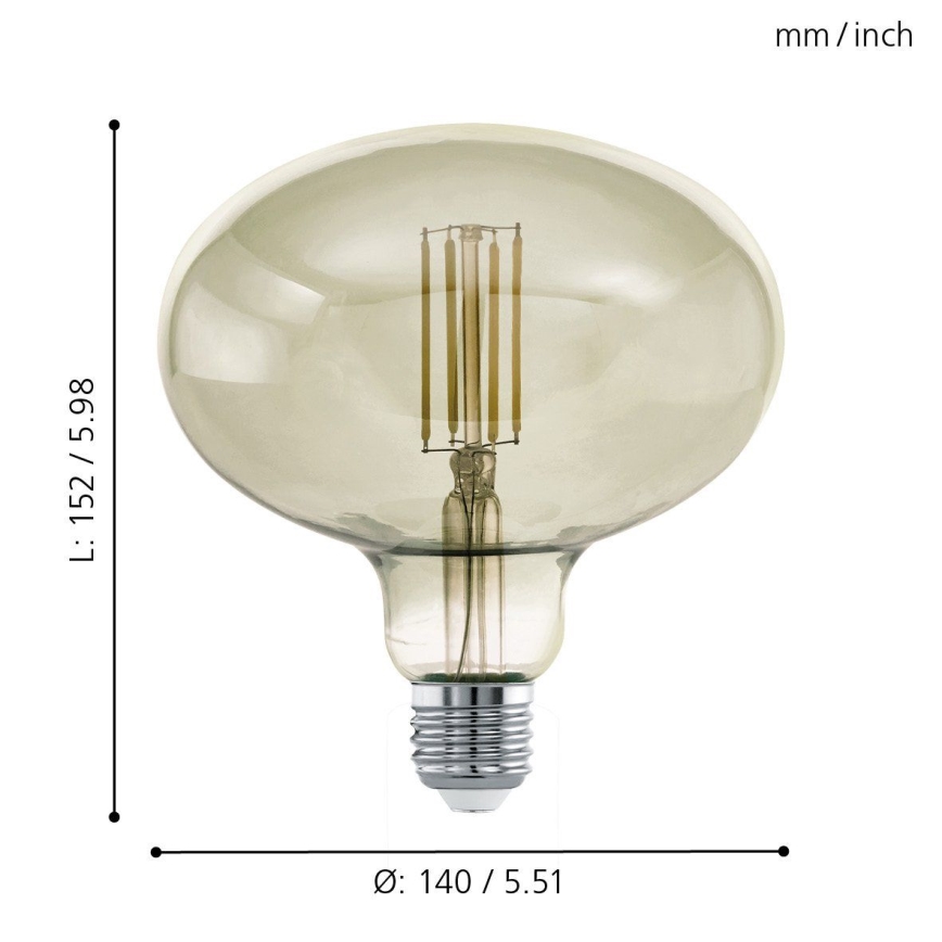 LED Prigušiva žarulja VINTAGE E27/4W/230V 3000K - Eglo 12599