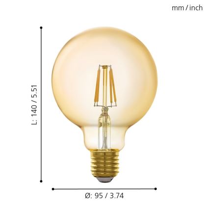 LED Prigušiva žarulja E27/5,5W/230V 2200K - Eglo