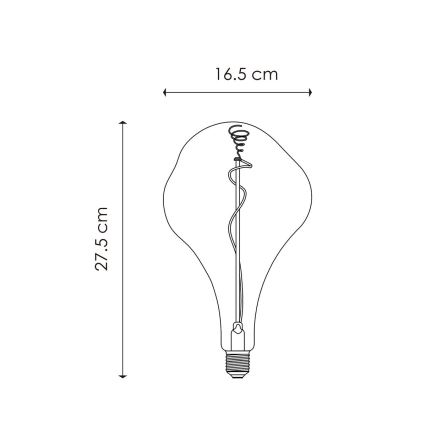 LED Prigušiva žarulja VINTAGE EDISON E27/3W/230V 1800K