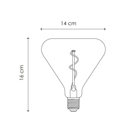 LED Prigušiva žarulja VINTAGE EDISON E27/3W/230V 1800K