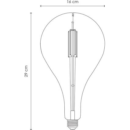 LED Prigušiva žarulja VINTAGE EDISON E27/4W/230V 2700K CRI 90