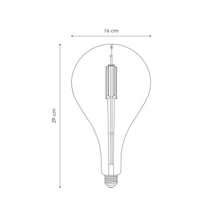 LED Prigušiva žarulja VINTAGE EDISON E27/4W/230V 2700K