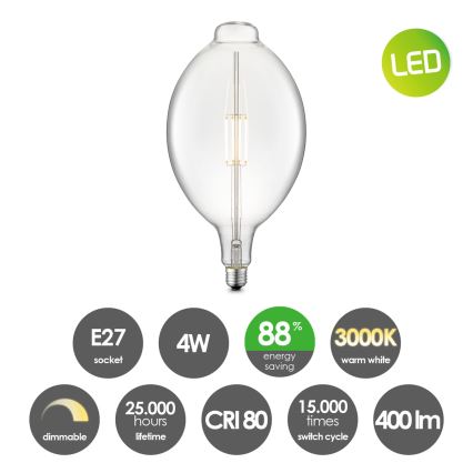 LED Prigušiva žarulja VINTAGE EDISON E27/4W/230V 3000K