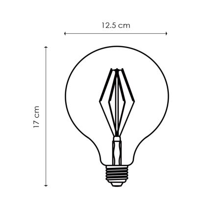 LED Prigušiva žarulja VINTAGE EDISON G125 E27/4W/230V 2700K