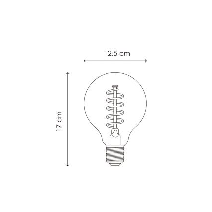 LED Prigušiva žarulja VINTAGE EDISON G125 E27/4W/230V 2700K