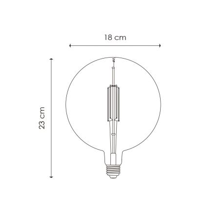 LED Prigušiva žarulja VINTAGE EDISON G180 E27/4W/230V 2700K