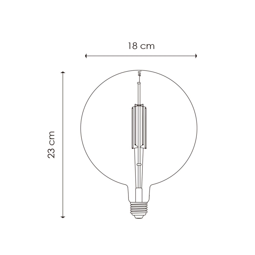 LED Prigušiva žarulja VINTAGE EDISON G180 E27/4W/230V 2700K