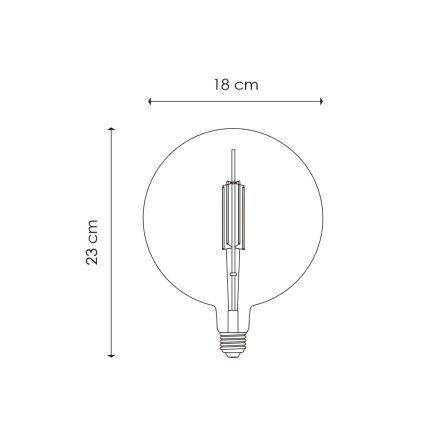 LED Prigušiva žarulja VINTAGE EDISON G180 E27/4W/230V 2700K