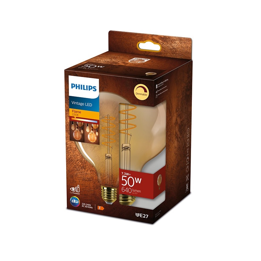 LED Prigušiva žarulja VINTAGE Philips E27/7,3W/230V 2200K