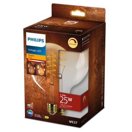LED Prigušiva žarulja VINTAGE Philips G120 E27/4,5W/230V 1800K
