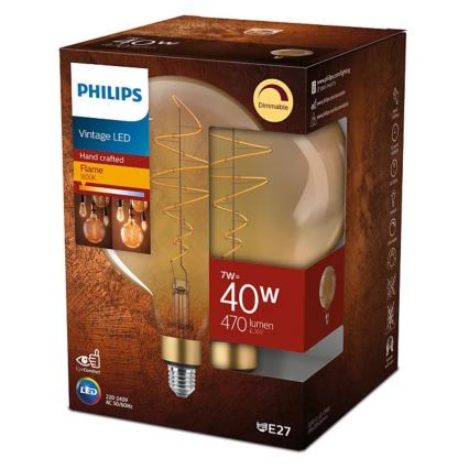 LED Prigušiva žarulja VINTAGE Philips G200 E27/7W/230V 2000K