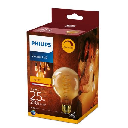 LED prigušiva žarulja VINTAGE Philips G93 E27/4W/230V 1800K