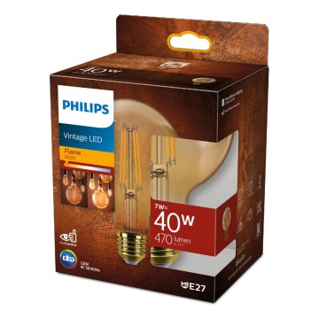 LED Prigušiva žarulja VINTAGE Philips G95 E27/7W/230V 1800K