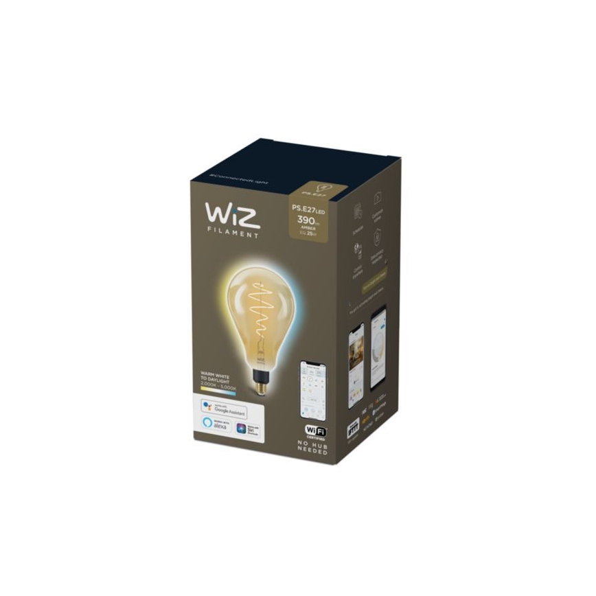 LED Prigušiva žarulja VINTAGE FILAMENT PS160 E27/6,5W/230V 2000-5000K CRI 90 Wi-Fi -WiZ