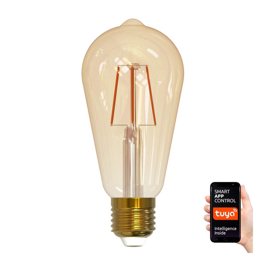 LED Prigušiva žarulja VINTAGE ST64 E27/5,5W/230V 1800-2700K Wi-fi Tuya