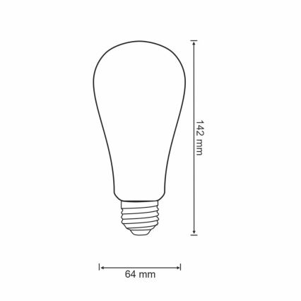 LED Prigušiva žarulja VINTAGE ST64 E27/5,5W/230V 1800-2700K Wi-fi Tuya